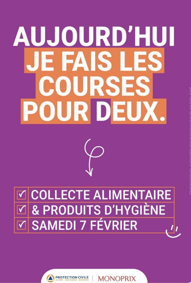 affiche de l'opération solidaire pour la collecte alimentaire